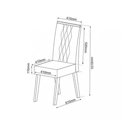 Imagem de Conjunto Sala de Jantar Mesa Shakira 6 Cadeiras Cristal Viero