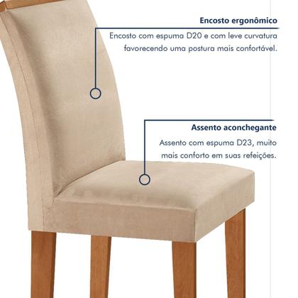 Conjunto Sala de Jantar Mesa Tampo Dakota Plus 160x80cm com 6 Cadeiras Luisa Yescasa Imagem de Conjunto Sala de Jantar Mesa Tampo Dakota Plus 160x80cm com 6 Cadeiras Luisa Yescasa