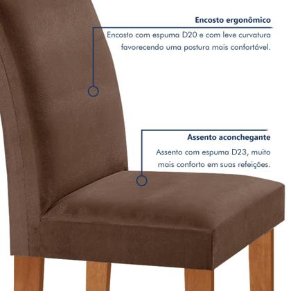 Imagem de Conjunto Sala de Jantar Mesa Tampo Dakota Plus Vidro 120x80cm com 4 Cadeiras Luisa Yescasa