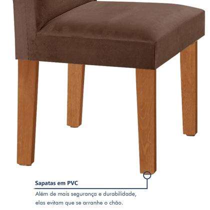 Imagem de Conjunto Sala de Jantar Mesa Tampo Dakota Plus Vidro 120x80cm com 4 Cadeiras Luisa Yescasa