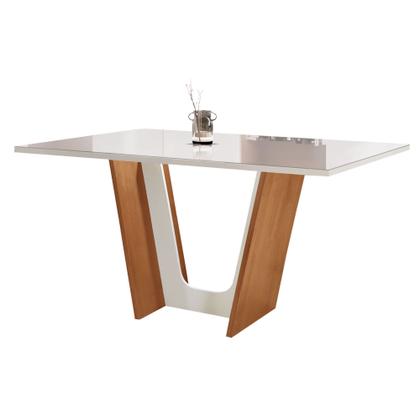 Imagem de Conjunto Sala de Jantar Mesa Tampo Dakota Plus Vidro 120x80cm com 4 Cadeiras Luisa Yescasa