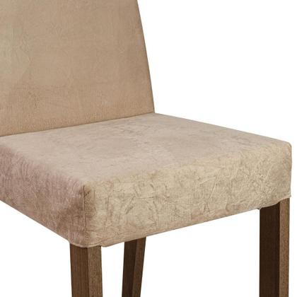 Imagem de Conjunto Sala de Jantar Mesa Tampo de Madeira 4 Cadeiras Rustic/Crema/Imperial April Madesa