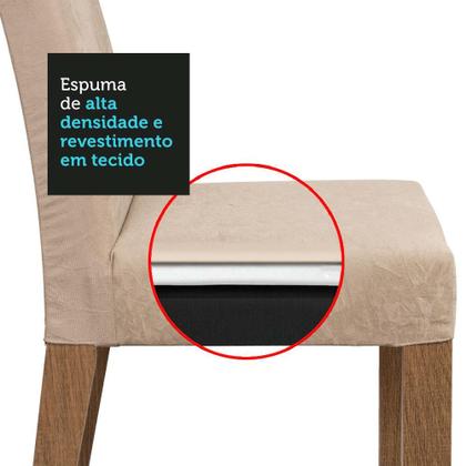 Imagem de Conjunto Sala de Jantar Mesa Tampo de Madeira 4 Cadeiras Rustic/Crema/Imperial April Madesa
