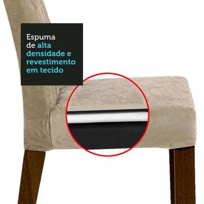 Imagem de Conjunto Sala de Jantar Mesa Tampo de Madeira 4 Cadeiras Rustic/Crema/Imperial Gisele Madesa