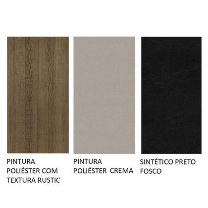 Imagem de Conjunto Sala De Jantar Mesa Tampo De Madeira 4 Cadeiras Rustic/crema/preto Samara Madesa