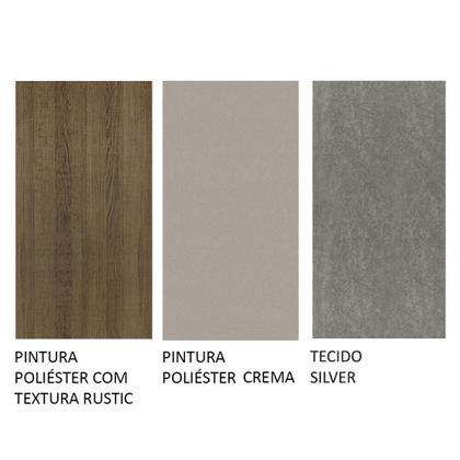 Imagem de Conjunto Sala de Jantar Mesa Tampo de Madeira 4 Cadeiras Silver Keila Madesa