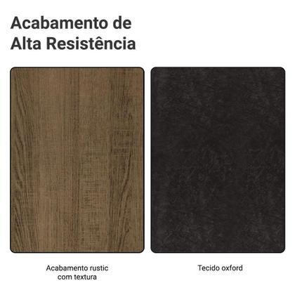 Imagem de Conjunto Sala de Jantar Mesa Tampo de Madeira 6 Cadeiras Rustic/Oxford Fabiana Madesa