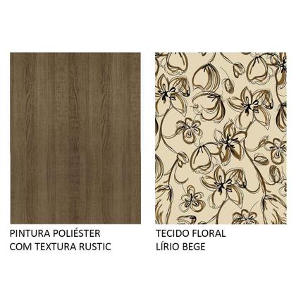 Imagem de Conjunto Sala de Jantar Mesa Tampo de Madeira com 6 Cadeiras Analu Madesa