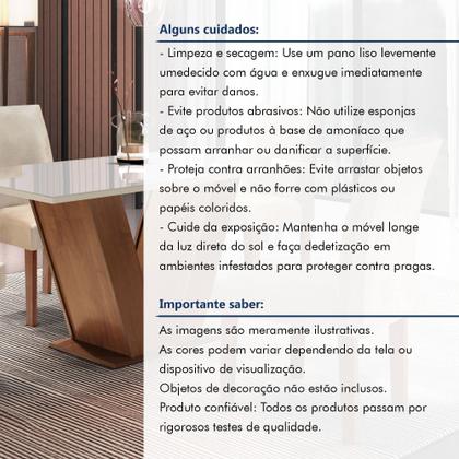 Imagem de Conjunto Sala de Jantar Mesa Tampo de Vidro 4 Cadeiras Espanha Yescasa