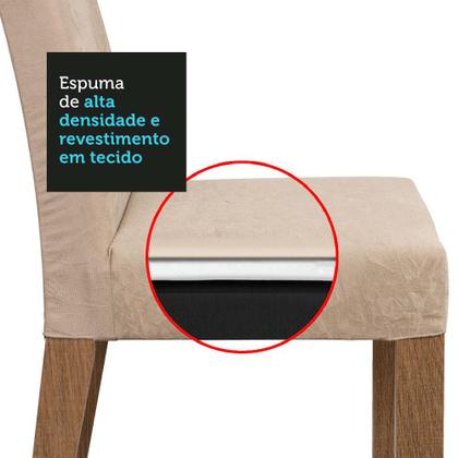 Imagem de Conjunto Sala de Jantar Mesa Tampo de Vidro 4 Cadeiras Rustic/Crema/Imperial Avril Madesa