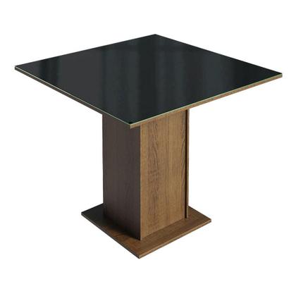 Imagem de Conjunto Sala de Jantar Mesa Tampo de Vidro 4 Cadeiras Rustic/Preto/Oxford Anaju Madesa