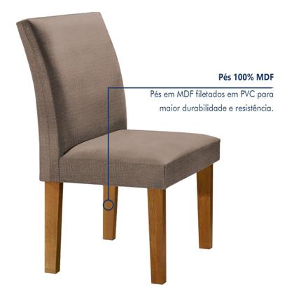 Imagem de Conjunto Sala de Jantar Mesa Tampo de Vidro 6 Cadeiras Classic