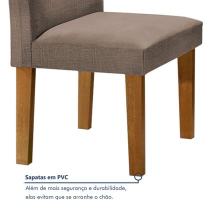 Imagem de Conjunto Sala de Jantar Mesa Tampo de Vidro 6 Cadeiras Classic