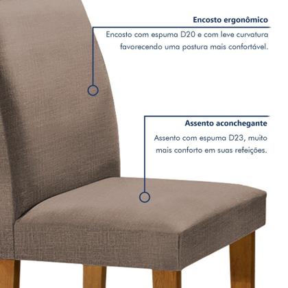 Imagem de Conjunto Sala de Jantar Mesa Tampo de Vidro 6 Cadeiras Classic