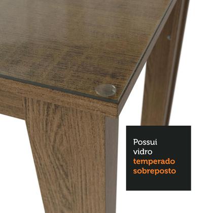 Conjunto Sala de Jantar Mesa Tampo de Vidro 6 Cadeiras Heloísa Madesa Imagem de Conjunto Sala de Jantar Mesa Tampo de Vidro 6 Cadeiras Heloísa Madesa