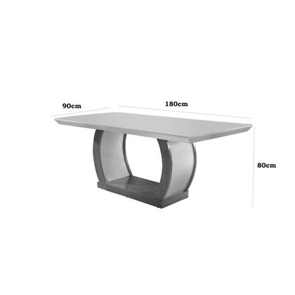 Imagem de Conjunto Sala de Jantar Mesa Tampo de Vidro 6 Cadeiras Luanda