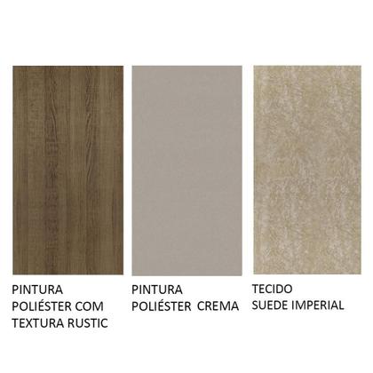 Imagem de Conjunto Sala de Jantar Mesa Tampo de Vidro 6 Cadeiras Rustic/Crema/Imperial Alexis Madesa