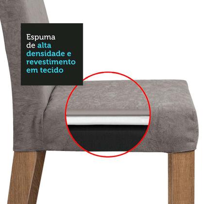 Imagem de Conjunto Sala de Jantar Mesa Tampo de Vidro 6 Cadeiras Silver Alexis Madesa