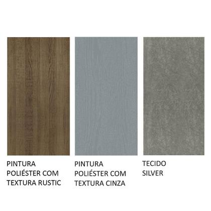 Imagem de Conjunto Sala de Jantar Mesa Tampo de Vidro 6 Cadeiras Silver Alexis Madesa