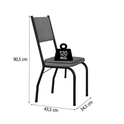Imagem de Conjunto Sala De Jantar Mesa Tampo Granito 1,40m Com 6 Cadeiras Diana Artefamol