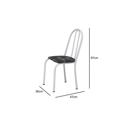 Imagem de Conjunto Sala de Jantar Mesa Tampo Granito Retangular com 4 Cadeiras Bruna