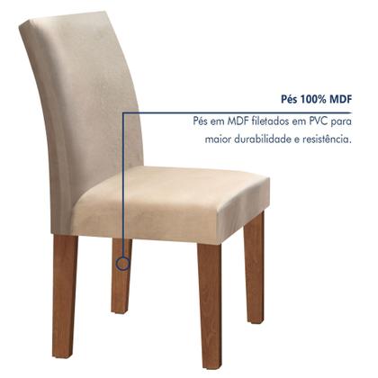 Imagem de Conjunto Sala de Jantar Mesa Tampo Mdf 4 Cadeiras Espanha Yescasa