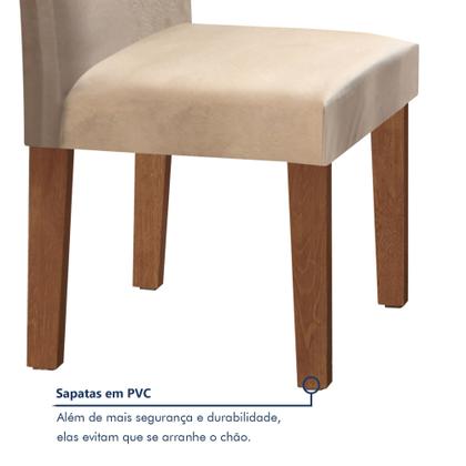 Imagem de Conjunto Sala de Jantar Mesa Tampo Mdf 4 Cadeiras Espanha Yescasa