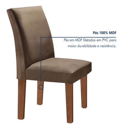 Imagem de Conjunto Sala de Jantar Mesa Tampo Mdf 6 Cadeiras Espanha Yescasa