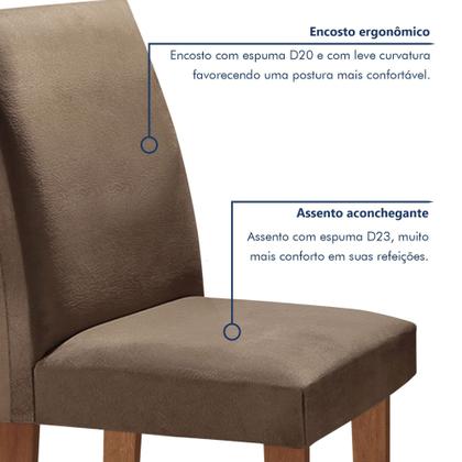 Imagem de Conjunto Sala de Jantar Mesa Tampo Mdf 6 Cadeiras Espanha Yescasa