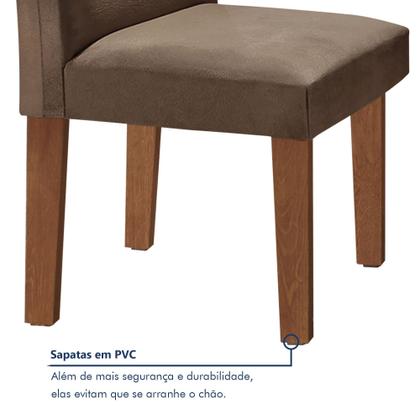 Imagem de Conjunto Sala de Jantar Mesa Tampo Mdf 6 Cadeiras Espanha Yescasa