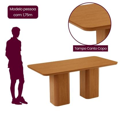 Imagem de Conjunto Sala de Jantar Mesa Tampo MDF 6 Cadeiras Sakura