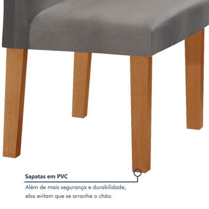Imagem de Conjunto Sala de Jantar Mesa Tampo Mdf/vidro e 4 Cadeiras Espanha Yescasa