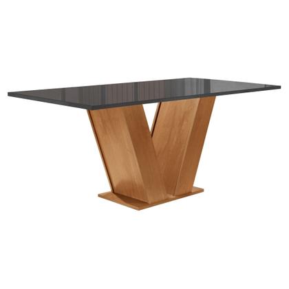 Imagem de Conjunto Sala de Jantar Mesa Tampo Mdf/vidro e 4 Cadeiras Espanha Yescasa