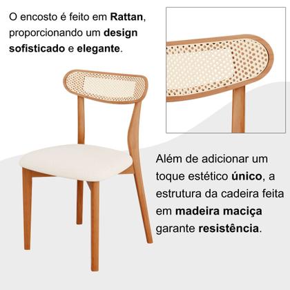 Imagem de Conjunto Sala de Jantar Mesa Tampo Vidro/MDF com 4 Cadeiras Ceci