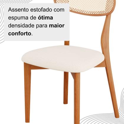 Imagem de Conjunto Sala de Jantar Mesa Tampo Vidro/MDF com 4 Cadeiras Ceci