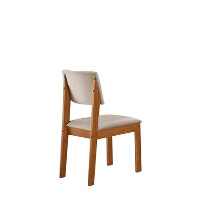 Imagem de Conjunto Sala de Jantar Mesa Tampo Vidro/mdf com 4 Cadeiras Suede Marialice