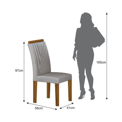 Imagem de Conjunto Sala de Jantar Mesa Tampo Vidro/MDP com 4 Cadeiras Miami Yescasa