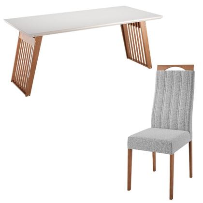 Imagem de Conjunto Sala de Jantar Moscou com 4 Cadeiras Grecia Madetal