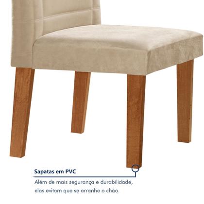 Imagem de Conjunto Sala de Jantar Nápoles Tampo Vidro/mdf com 8 Cadeiras Genova Smart Plus