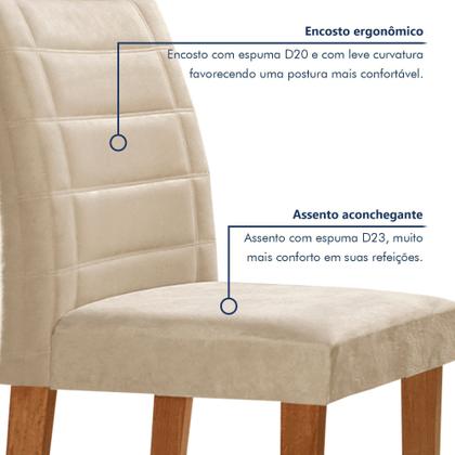 Imagem de Conjunto Sala de Jantar Nápoles Tampo Vidro/mdf com 8 Cadeiras Genova Smart Plus