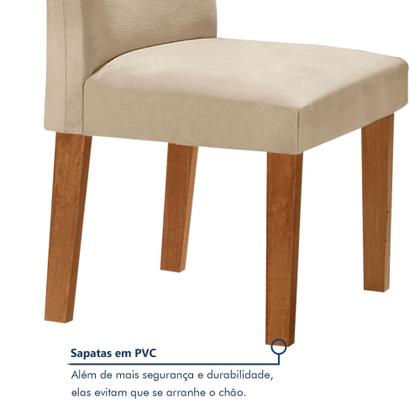 Imagem de Conjunto Sala de Jantar Nápoles Tampo Vidro/mdf com 8 Cadeiras Luísa Smart Plus