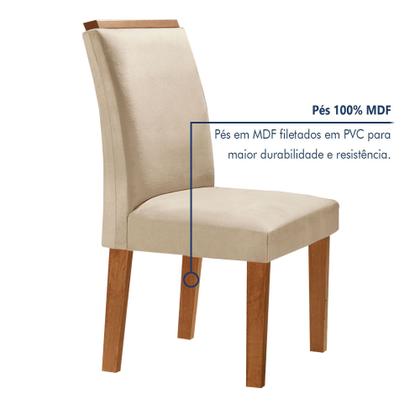 Imagem de Conjunto Sala de Jantar Nápoles Tampo Vidro/mdf com 8 Cadeiras Luísa Smart Plus