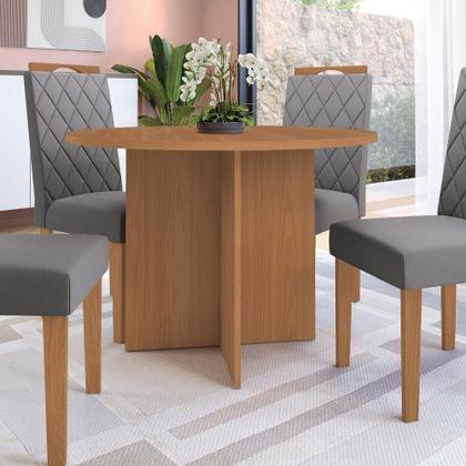 Imagem de Conjunto Sala De Jantar Nira Kappesberg 4 Cadeiras Veludo Titanio