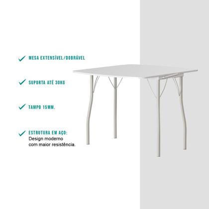 Imagem de Conjunto Sala de Jantar Palermo com Mesa e 2 Banquetas 2999 Carraro