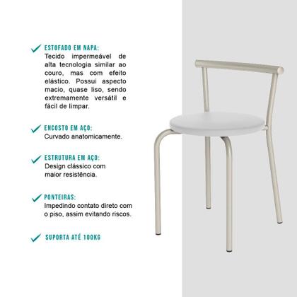 Imagem de Conjunto Sala de Jantar Palermo com Mesa e 2 Banquetas 2999 Carraro