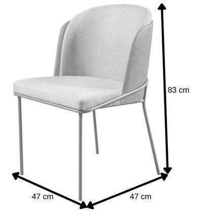 Imagem de Conjunto Sala de Jantar Rubi Cinamono 1,20 M com 4 Cadeiras Aurora em Metal Preto