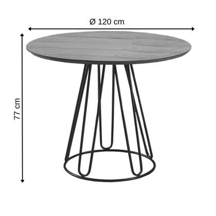 Imagem de Conjunto Sala de Jantar Rubi Cinamono 1,20M com 4 Cadeiras Veneza no Couro Caramelo