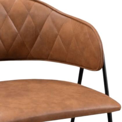 Imagem de Conjunto Sala de Jantar Rubi Cinamono 1,20M com 4 Cadeiras Veneza no Couro Caramelo