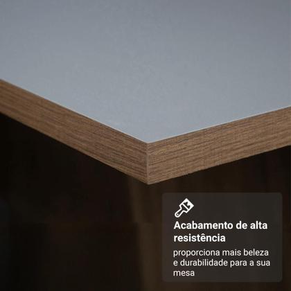 Imagem de Conjunto Sala de Jantar Tampo de Madeira 4 Cadeiras Rustic/Cinza/Silver Aspen Madesa