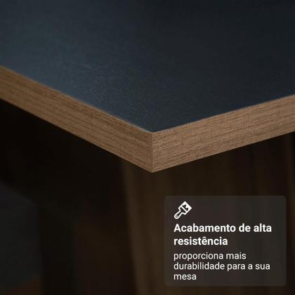 Imagem de Conjunto Sala de Jantar Tampo de Madeira 4 Cadeiras Rustic/Preto/Oxford Aspen Madesa